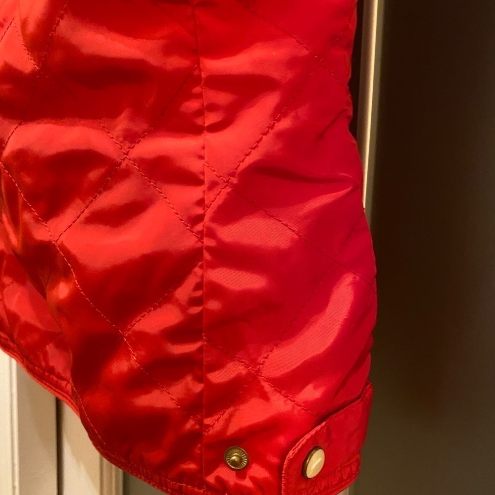 Zara Basics red quilted vest with pockets layering size XS - Picture 8 of 11